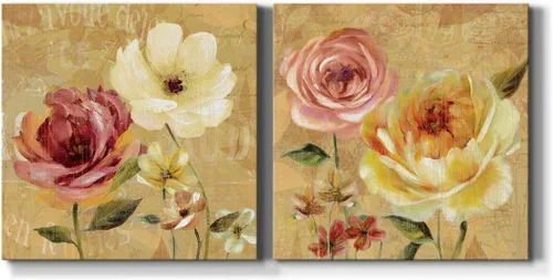 Vista 22 de Renditions Gallery Asbury Garden Butterflies I - Arte de pared, decoración en lienzo de alta calidad con envoltura de galería, listo para colgar, 10