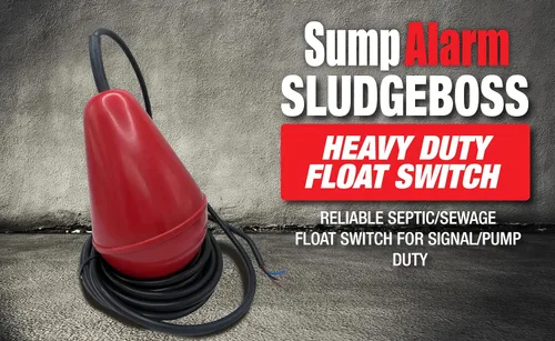 Vista 3 de Interruptor flotador resistente "SludgeBoss" para uso con aguas residuales, sólidos suspendidos y líquidos viscosos
