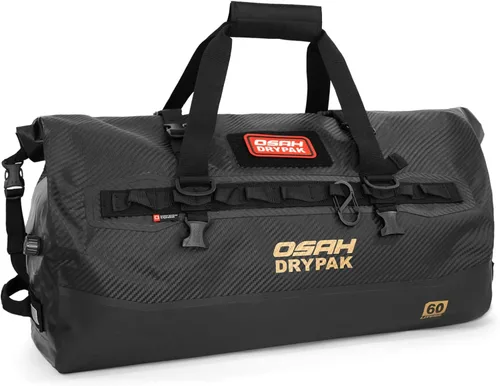 Vista 19 de Bolsa de lona impermeable 25L/40L/60L – Bolsa trasera de motocicleta resistente, bolsa seca enrollable para viajes, camping, canotaje, kayak