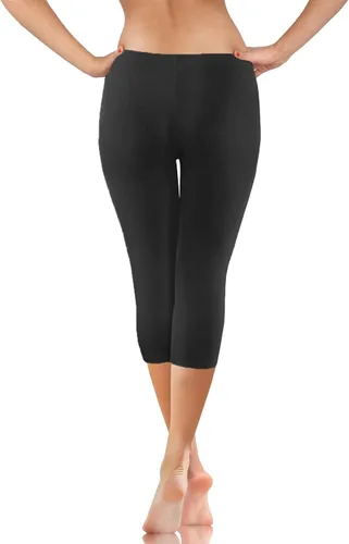 Vista 5 de LRMQS Leggings capri de yoga para mujer, elásticos, ajustados, con cintura elástica, ligeros, delgados, para gimnasio, deportes, entrenamiento