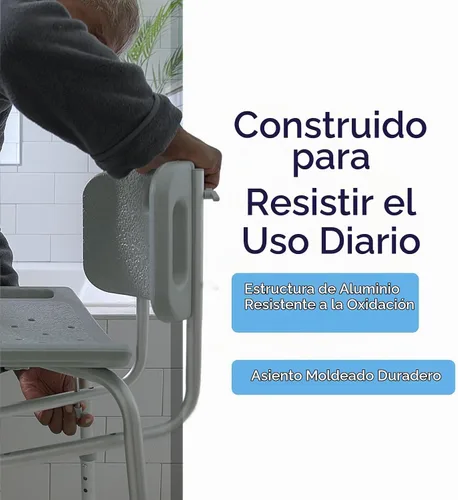 Vista 5 de Silla con respaldo para bañera Designer Series Deluxe, RTL12202KDR, Universal, gris, 1, 1