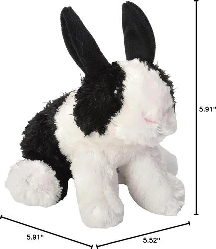 Vista 6 de Wild Republic - Peluche de conejito, regalos para niños, colección Hug'Ems, 7 pulgadas