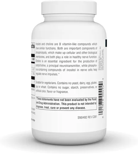 Vista 4 de Source Naturals Inositol y colina, apoya la función nerviosa saludable* - 800 mg -100 tabletas vegetarianas