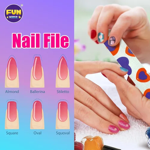 Vista 7 de FunKidz - Kit de arte de uñas para niñas, tamaño 17.91 pulgadas de ancho x 12.4 pulgadas de largo con esmalte de uñas pelable, secador de uñas