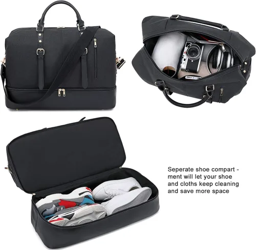 Vista 3 de Weekender Overnight - Bolsa de viaje de gran tamaño para hombres y mujeres