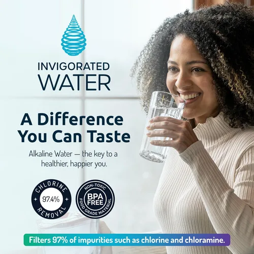 Vista 8 de Invigorated Water - Paquete de 3 filtros de agua alcalinos PH001 con 3 paquetes PH002 UF de reemplazo de membrana para jarras de filtro de agua
