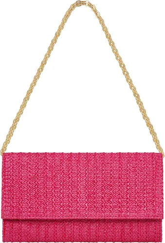 Vista 10 de Kseymeir Bolso de mano de paja para el hombro, bolso cruzado tipo sobre, bolso de rafia para verano, playa, viajes, moda 2026 Straw, Summer