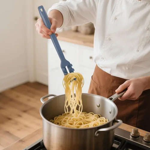 Vista 5 de Juego de 6 utensilios de cocina de silicona con soporte, 600F resistentes al calor, limpieza sin BPA