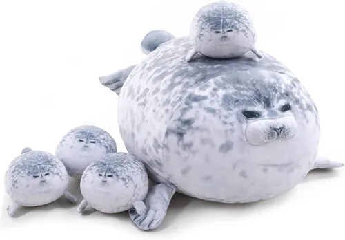 Vista 10 de TOYSYM Gato Negro de Peluche Mamá Gato de Peluche Juguetes con 4 Bebés Blanditos en su Vientre Almohadas Suave Lindas para Abrazar para Niños y Niñas