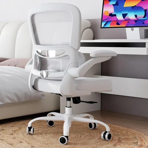 Vista 18 de TRALT Silla de oficina – Silla de escritorio ergonómica con soporte lumbar ajustable, silla de computadora de malla, sillas ejecutivas para oficina