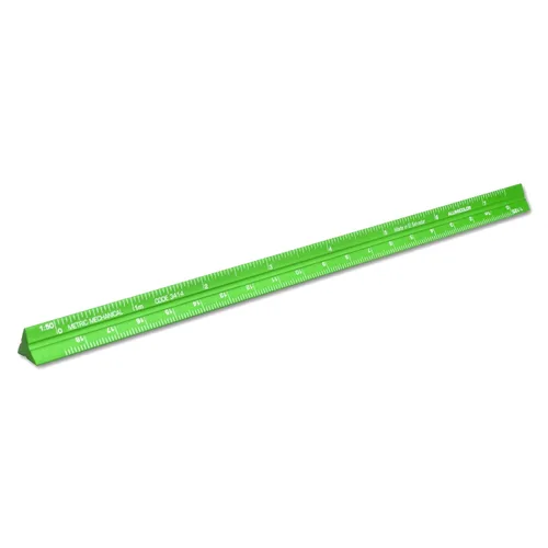 Vista 30 de Alumicolor Regla Métrica de Bolsillo para Arquitecto de Aluminio, 15CM, Negro