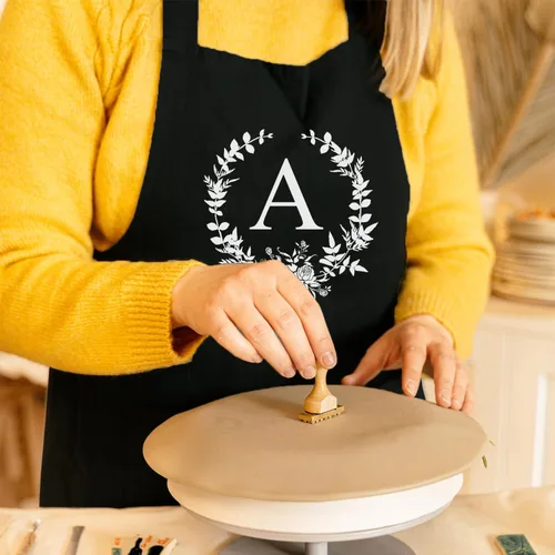 Vista 3 de Delantales personalizados para mujer, bonitos delantales para cocinar, hornear, regalos de cocina para mamá, cumpleaños, día de la madre, Navidad