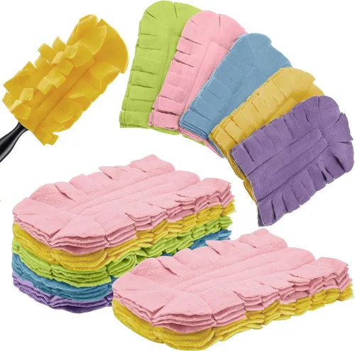Vista 37 de Zubebe 3 piezas de repuesto de plumero de forro polar reutilizables, plumeros planos de plumas, almohadillas de limpieza lavables para múltiples