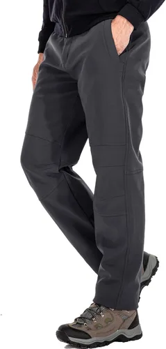 Vista 8 de Jessie Kidden Pantalones de senderismo impermeables para hombre, para exteriores, nieve, esquí, pesca, forro polar, aislados, pantalones de invierno