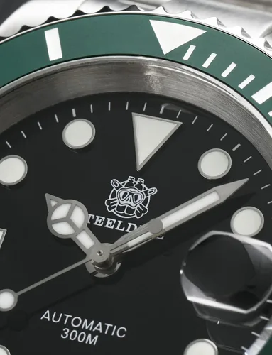 Vista 5 de Steeldive - Reloj automático para hombre SD1953 de acero inoxidable NH35 de movimiento de 984.3 ft de buceo