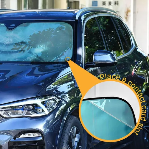Vista 3 de Parasol para parabrisas de automóvil de tiburón para ventana delantera, accesorios interiores para automóvil SUV
