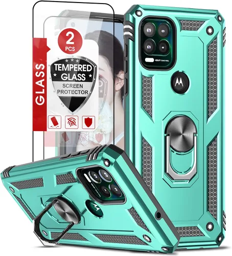 Vista 279 de LeYi Funda para Moto G Stylus 2022 4G (no compatible con 5G), funda para Moto G Stylus con 2 protectores de pantalla, funda protectora de grado Oro