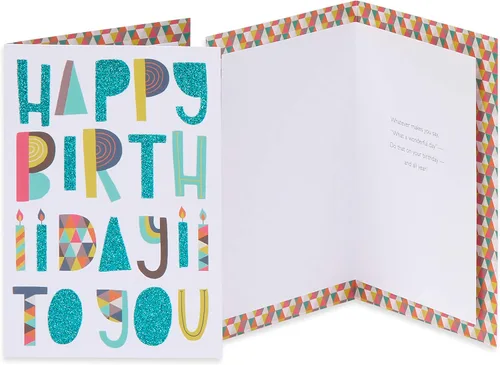 Vista 3 de American Greetings Tarjetas de cumpleaños surtidas de alta calidad, diseños contemporáneos (8 unidades)