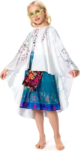 Vista 2 de Disfraz de Mirabel Madrigal para niños disfraz de Mirabel faldas de princesa capa de capa trajes de Halloween con bolsa
