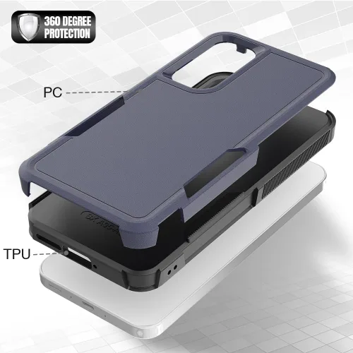 Vista 257 de Jeylly Compatible con Samsung Galaxy A22 5G Funda, Funda Samsung A22 5G con 2pcs protectores de pantalla de vidrio templado