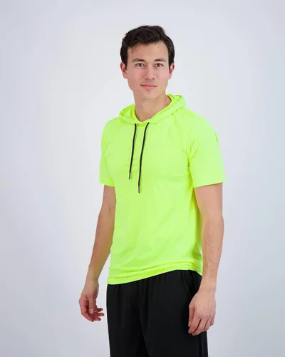 Vista 4 de Real Essentials Paquete de 3 sudadera deportiva de manga corta con capucha para hombre (disponible en tallas grandes y altas)