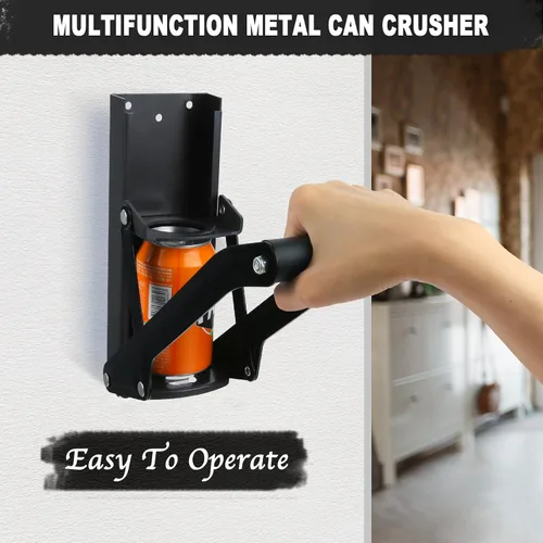 Vista 8 de Trituradora de latas de metal de 16 onzas, trituradora de pared resistente para seltzer de aluminio, refrescos, latas de cerveza y botellas