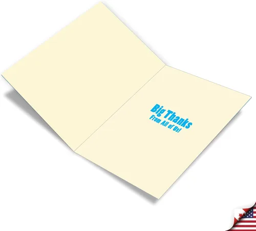 Vista 2 de NobleWorks - Tarjeta de felicitación de agradecimiento humorística jumbo de nosotros de 8.5 x 11 pulgadas con sobre (paquete de 1) gran tamaño Jumbo