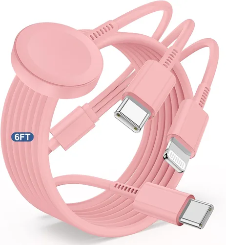 Vista 8 de Cable de carga USB C mejorado para Apple Watch, [certificado Apple MFi], cable de carga magnético para iWatch de 6 pies, cable de carga tipo C 2