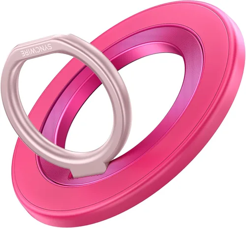 Vista 10 de SYNCWIRE - Soporte magnético con aro para MagSafe, rotación de 360 grados, agarre y soporte para teléfono, aro para dedo, doble imán, compatible