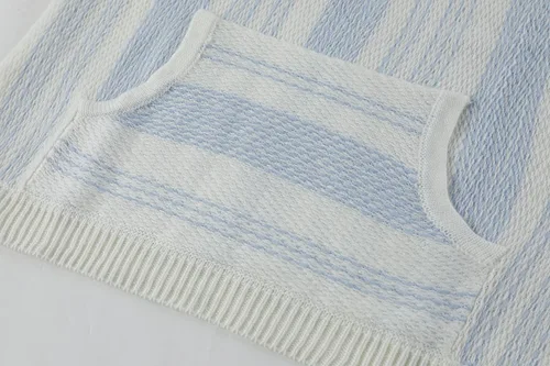 Vista 4 de Yacooh Baja - Sudadera ligera con capucha para mujer, estilo bohemio, mexicano, a rayas, con cordón, con bolsillo