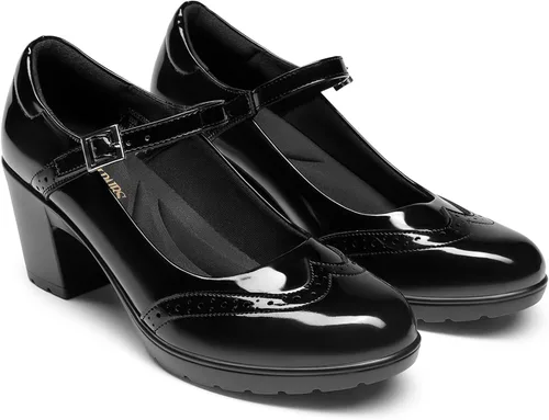 Vista 9 de DREAM PAIRS Zapatos de vestir Oxfords Mary Jane para mujer negro (Black-pat)