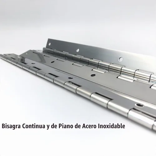 Vista 6 de EPHECH Bisagras continuas y de piano de 20 pulgadas, 2 bisagras de piano de acero inoxidable resistente, bisagra continua plegable pulida suave