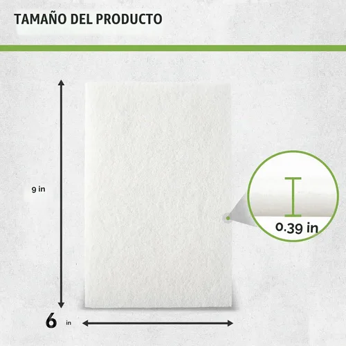Vista 2 de 10 almohadillas blancas de uso general de grano 1200 de 6 x 9 pulgadas, 10