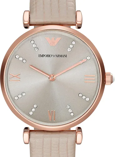Vista 4 de Emporio Armani - Reloj de vestir de dos manecillas de acero inoxidable para mujer, Relojes de moda, Beige