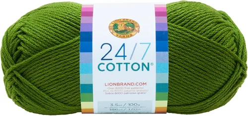 Vista 18 de Lion Brand Yarn - Hilo ligero 24/7 de algodón para tejer, hacer ganchillo y manualidades, Ámbar, paquete de 1 Light Worsted 100% Mercerized Cotton