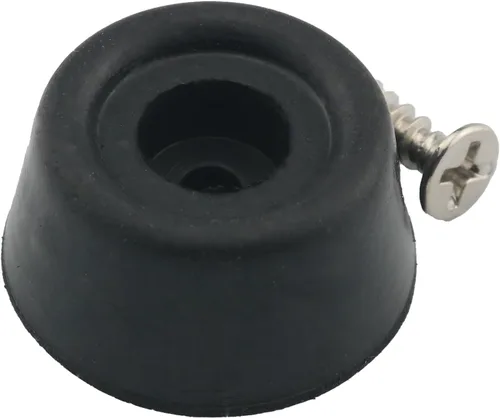 Vista 5 de 4 piezas de taco de piscina protector de tope con 4 tornillos 1.063 x 1.181 x 0.512 in de goma de fondo plano para taco de piscina parachoques