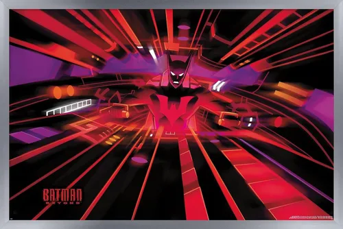 Vista 11 de Trends International DC Comics TV Batman Beyond - Póster de pared de bañera, 22.4 pulgadas de largo x 14.7 pulgadas, versión enmarcada en madera