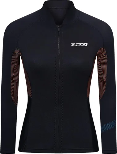 Vista 2 de ZCCO Traje de neopreno de 0.069 pulgadas para mujeres y hombres, chaqueta de neopreno de manga larga para buceo, camisa de traje húmedo
