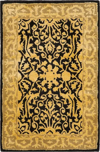 Vista 19 de SAFAVIEH Silk Road Collection SKR213G - Alfombra decorativa de lana tradicional hecha a mano, 2 x 3 pies, color granate y marfil