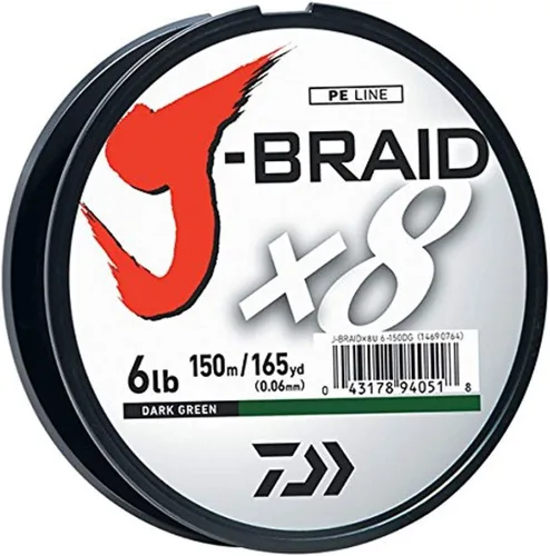 Vista 16 de Daiwa J-Braid Línea trenzada redonda tejida de 8 filamentos, 150 m