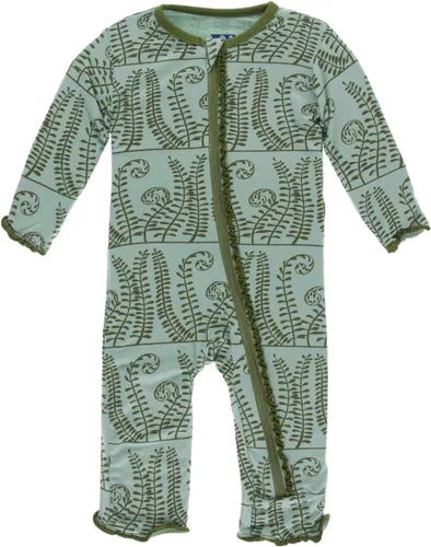 Vista 63 de KicKee Pants Mono sólido con volantes y cremallera Verde aloe