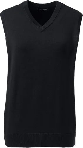 Vista 2 de Lands' End Uniforme escolar de algodón modal fino calibre suéter chaleco para mujer