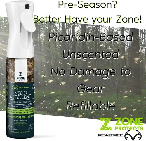 Vista 6 de Zone Realtree - Repelente de insectos con picaridina, sin DEET, dos botellas de 4 onzas + repuesto de 8 onzas, sin perfume y sin olor, repele