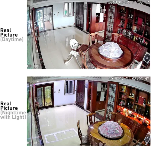 Vista 4 de Revotech Zoom Mini cámara IP de seguridad, HD 3MP cámara interior 0.110-0.472 in lente de zoom manual P2P visión remota CCTV Video Cam H.265