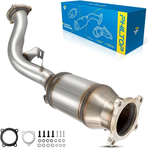 Vista 22 de PHILTOP Convertidor Catalítico de Ajuste Directo para Murano 2009 2010 2011 2012 2013 2014 3.5L, Cáscara de Acero Inoxidable Aluminio 203-1010