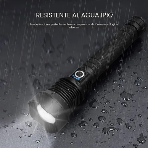 Vista 7 de Lylting Linternas LED recargables de alto lúmenes, 99,000 lúmenes, linterna súper brillante con 5 modos e impermeable, potente linterna de mano