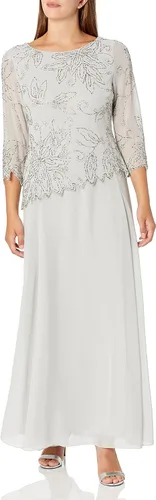 Vista 11 de J Kara Vestido con cuentas florales 3/4 para mujer Negro (black/Gun)