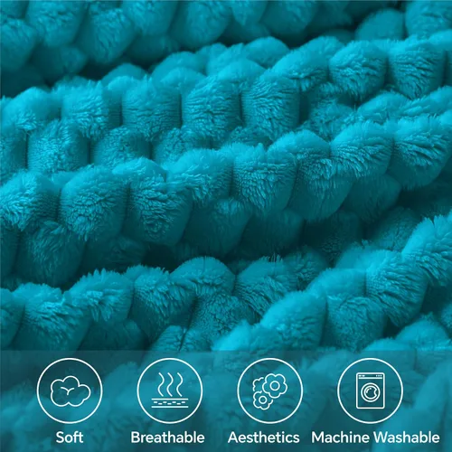 Vista 172 de BEDELITE Manta de forro polar para sofá y cama, manta decorativa de jacquard 3D de almendra, súper suave y acogedora, manta mullida cálida adecuada