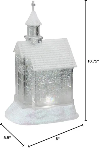 Vista 3 de Midwest - Guantes de 10.75 pulgadas con luz LED con purpurina para iglesia, Navidad, globo de nieve con cúpula de purpurina