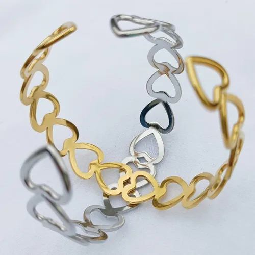 Vista 6 de Eksesriy Pulseras para mujer con corazón abierto para niñas